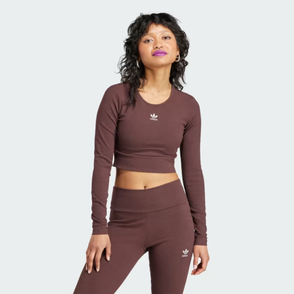 ESSENTIALS RIB LONG SLEEVE TEE