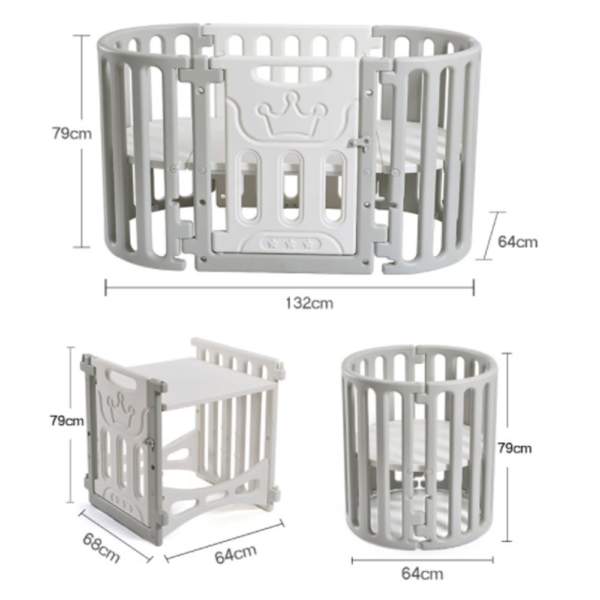 Mini Panda - EzePod Multi-functional Baby Bed - Cool Gray - Image 6