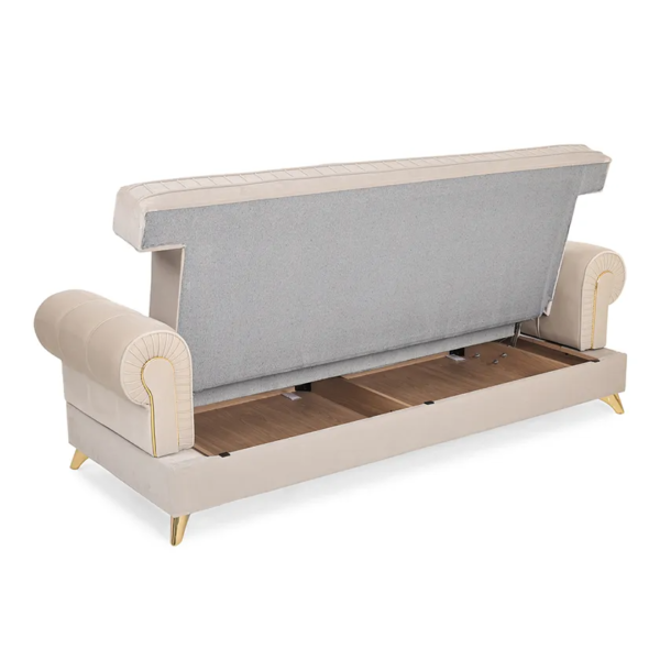 Dilara 3-Seater Sofa, Cream - Image 4