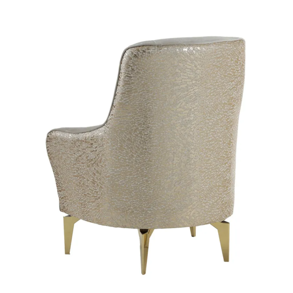 Dilara Upholstered Armchair, Cream - Image 3