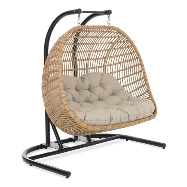 Waltz Swing Chair, Natural & Black - Image 2