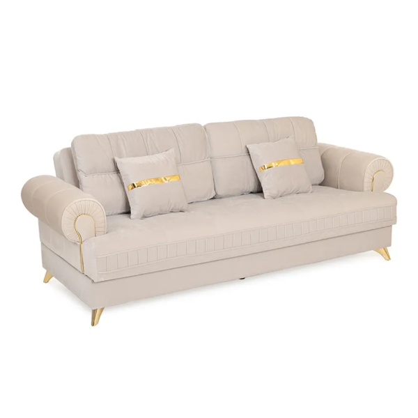 Dilara 3-Seater Sofa, Cream - Image 2